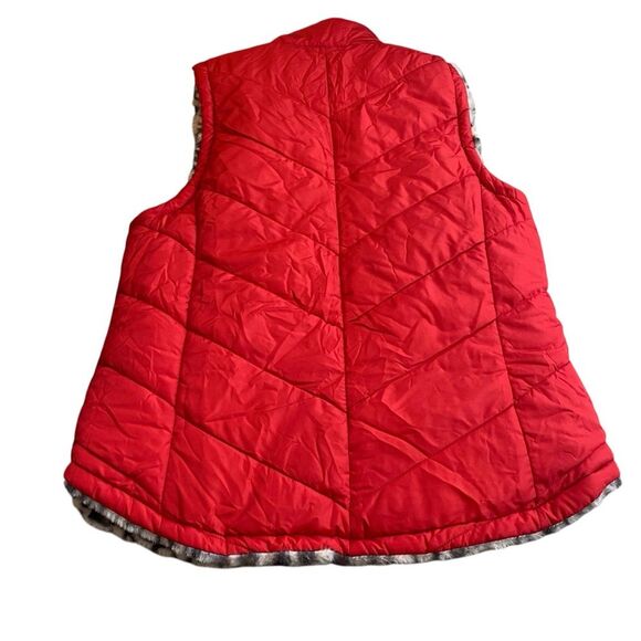 Maurice's Women’s 1X Faux Fur Reversible Puffer Vest Cheetah Print Red Mob Wife‎ - Picture 6 of 9